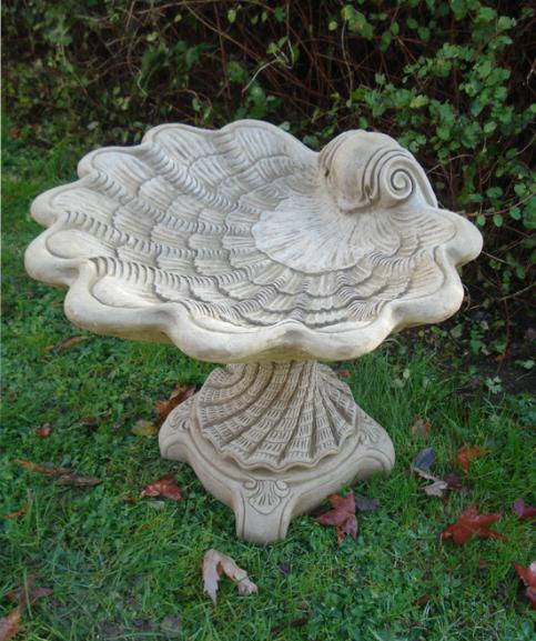 Shell Spiral Birdbath ADW1009